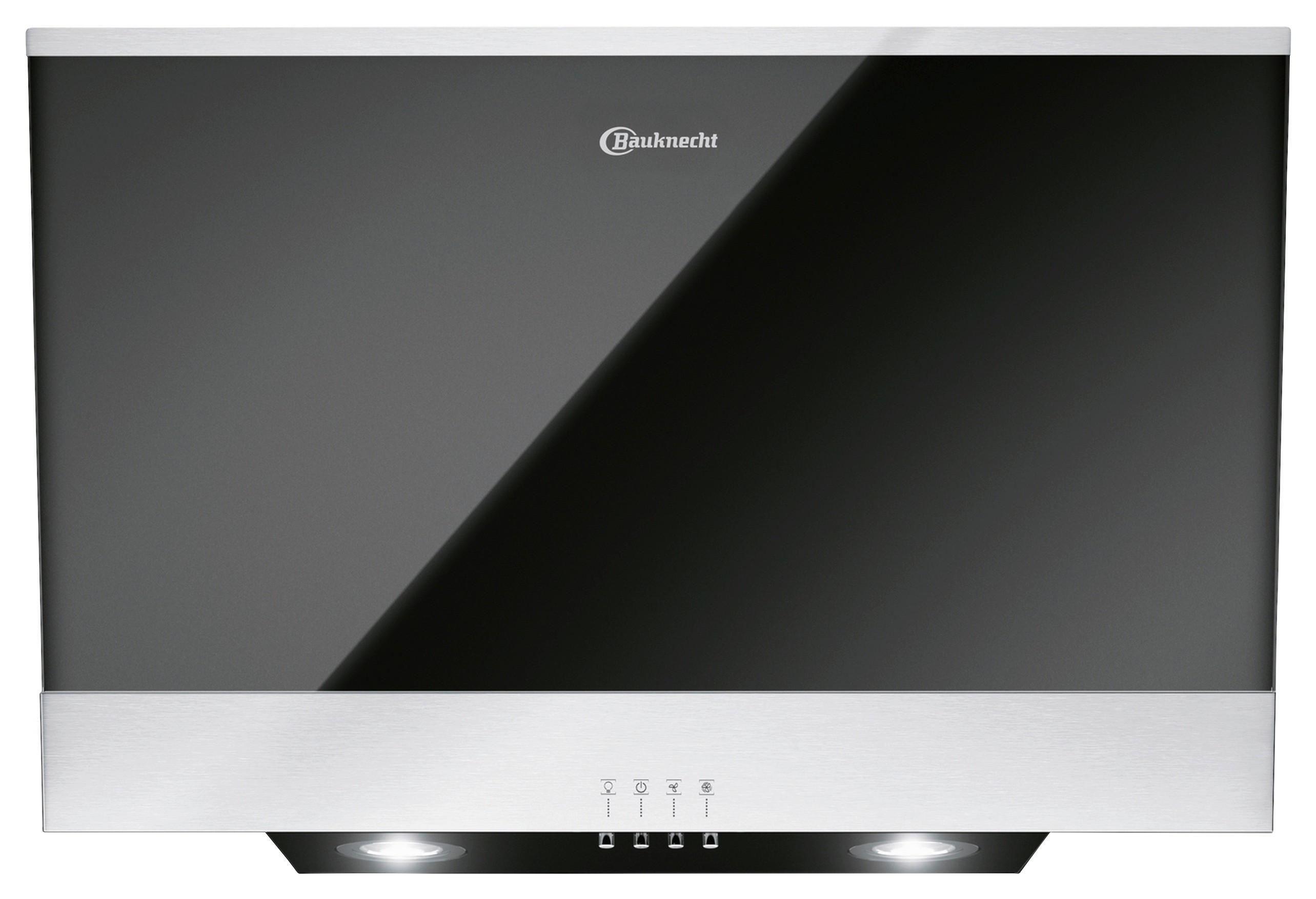 DUNSTABZUGSHAUBE DBHVP 63 LM K  - Edelstahlfarben/Schwarz, Basics, Glas/Metall (60/69-104/36,2cm) - Bauknecht