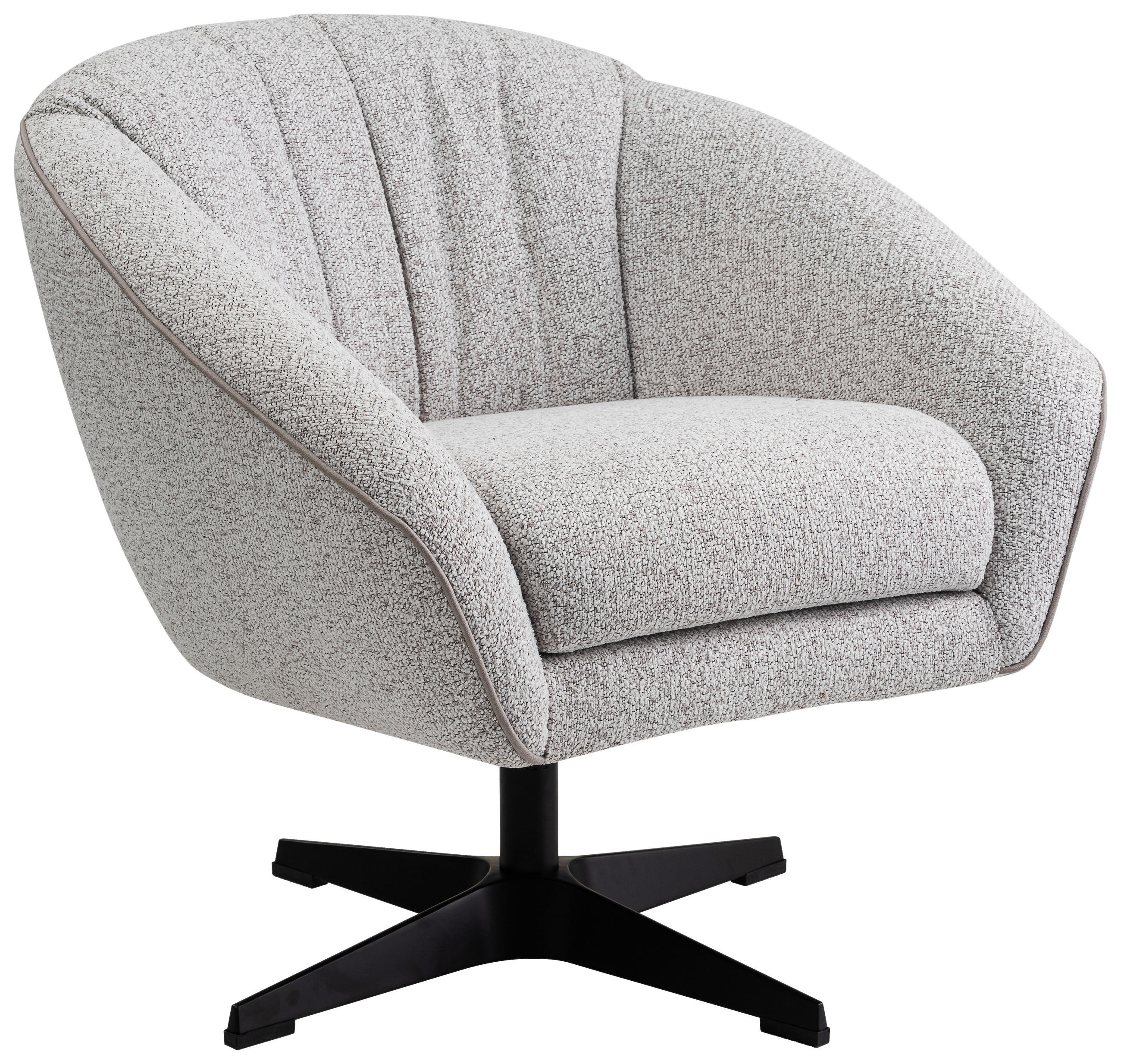 SESSEL in Webstoff Grau  - Schwarz/Grau, Design, Textil/Metall (80/78/80cm) - Stylife