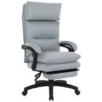 SCAUN DIRECTORIAL  in microfibră gri deschis  - gri deschis/negru, Modern, plastic/metal (63,5/114-122/70cm) - Venda