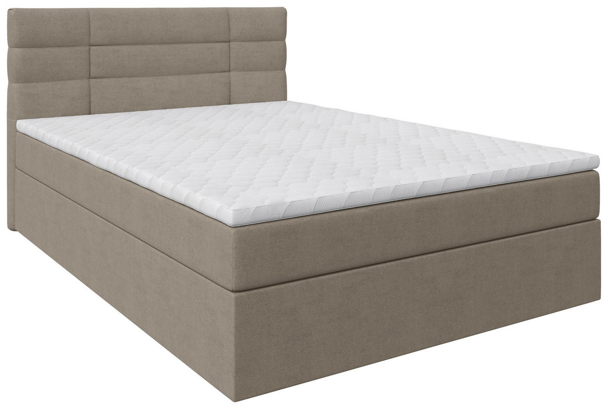 BOXBETT 140/200 cm  Beige  - Beige/Schwarz, Konventionell, Holz/Kunststoff (140/200cm) - Carryhome