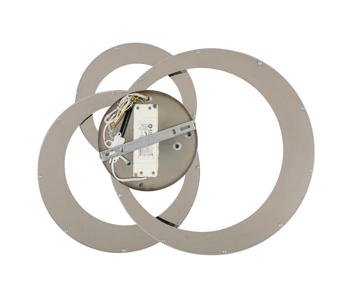 LED-DECKENLEUCHTE 54,2/46,8/11 cm    - Chromfarben/Alufarben, Design, Kunststoff/Metall (54,2/46,8/11cm) - Novel