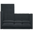 ECKSOFA  in Chenille Dunkelgrau  279/222 cm  - Dunkelgrau/Schwarz, KONVENTIONELL, Kunststoff/Textil (279/222cm) - Hom`in