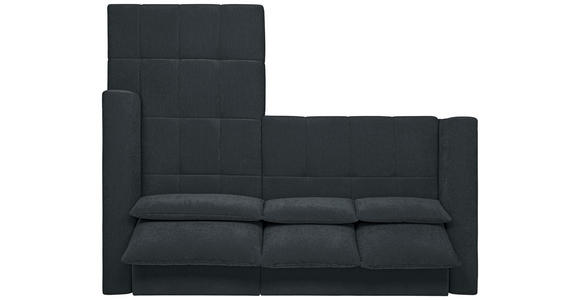 ECKSOFA  in Chenille Dunkelgrau  279/222 cm  - Dunkelgrau/Schwarz, KONVENTIONELL, Kunststoff/Textil (279/222cm) - Hom`in
