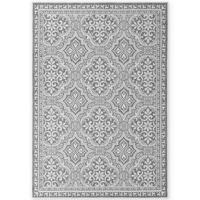 OUTDOORTEPPICH  für Terrasse und Balkon 200/290 cm Duet Grau, Weiß  - Weiß/Grau, Design, Kunststoff (200/290cm) - Hanse Home