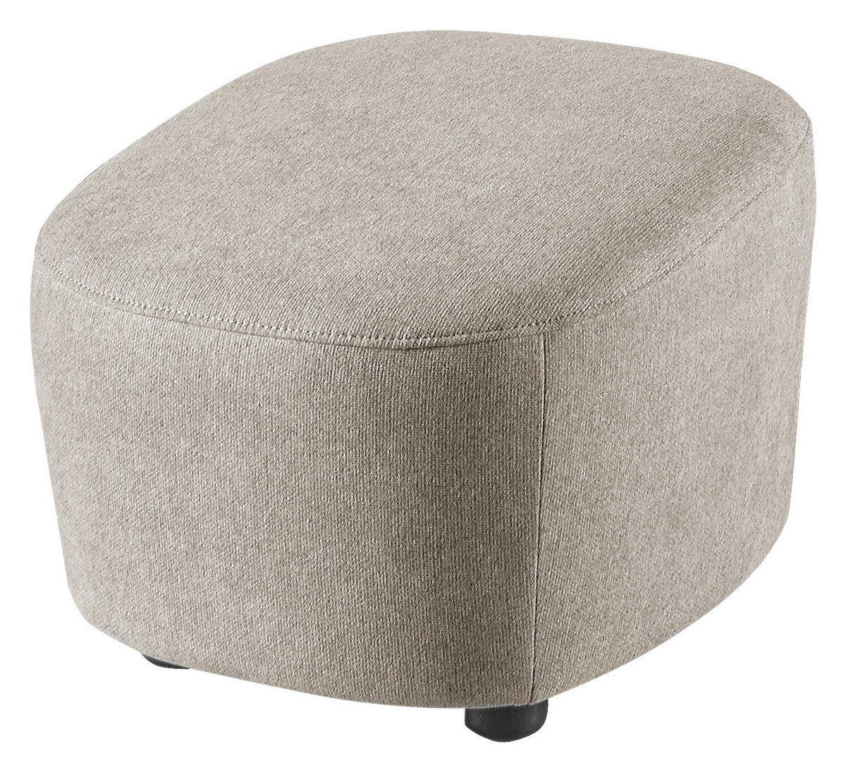 HOCKER Webstoff Beige  - Beige/Schwarz, Design, Kunststoff/Textil (54/41/57cm) - SetOne by Musterring