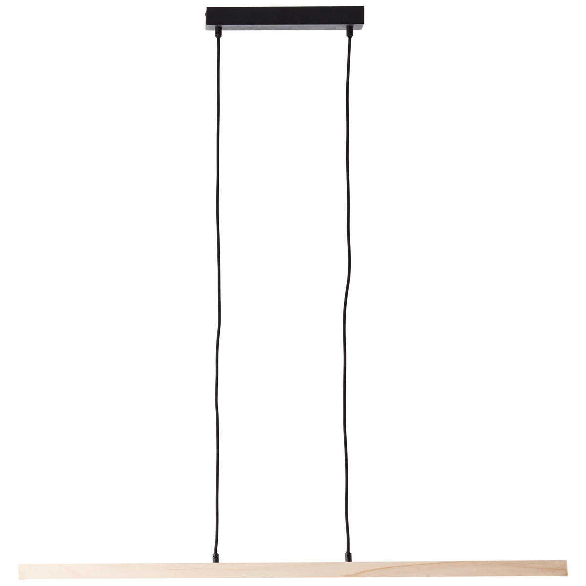 LED-PENDELLEUCHTE 103/6/150 cm    - Schwarz/Kieferfarben, Design, Holz/Kunststoff (103/6/150cm) - Brilliant