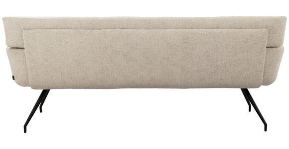 SITZBANK 220/91/70 cm  in Schwarz, Beige  - Beige/Schwarz, Design, Textil/Metall (220/91/70cm) - Dieter Knoll