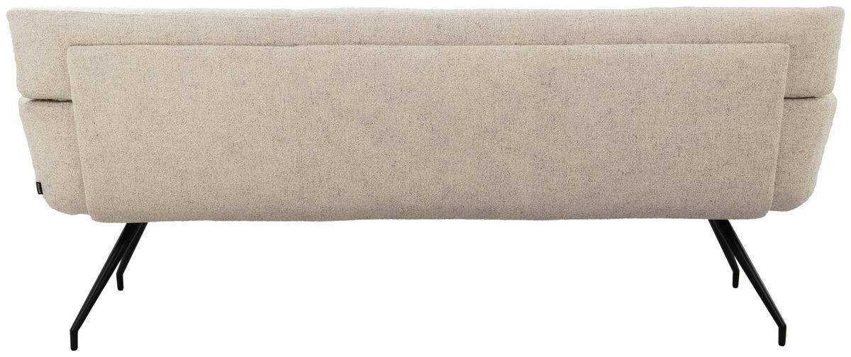 SITZBANK 220/91/70 cm  in Schwarz, Beige  - Beige/Schwarz, Design, Textil/Metall (220/91/70cm) - Dieter Knoll