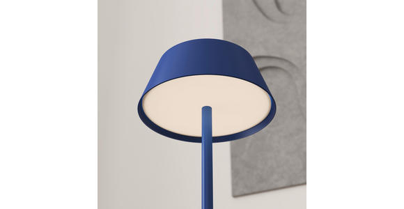 AKKU-TISCHLEUCHTE 11/30 cm  - Blau/Schwarz, Trend, Kunststoff/Metall (11/30cm) - Novel