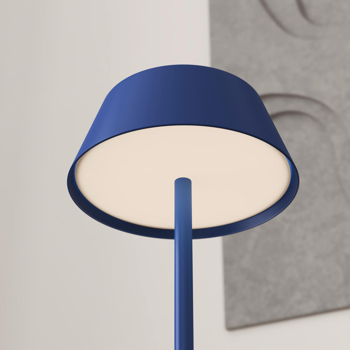 AKKU-TISCHLEUCHTE 11/30 cm  - Blau/Schwarz, Trend, Kunststoff/Metall (11/30cm) - Novel