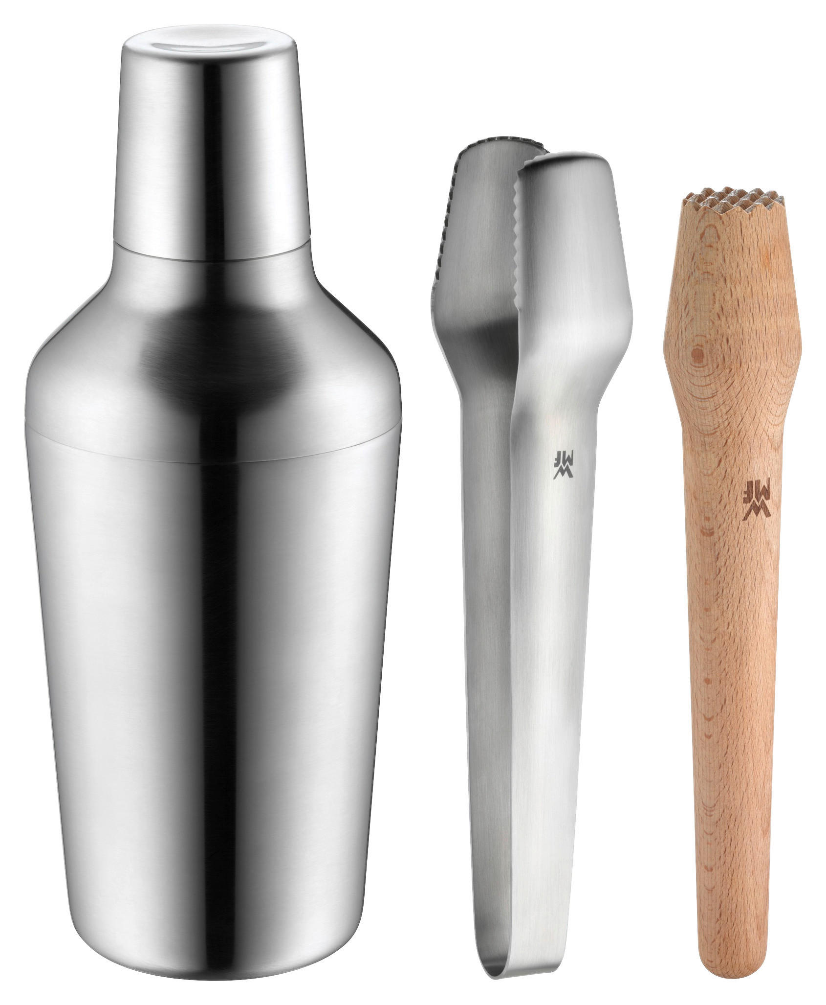 COCKTAIL-SET - Silberfarben/Braun, Design, Holz/Metall (10/10/24cm) - WMF
