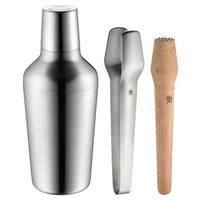 COCKTAIL-SET - Silberfarben/Braun, Design, Holz/Metall (10/10/24cm) - WMF