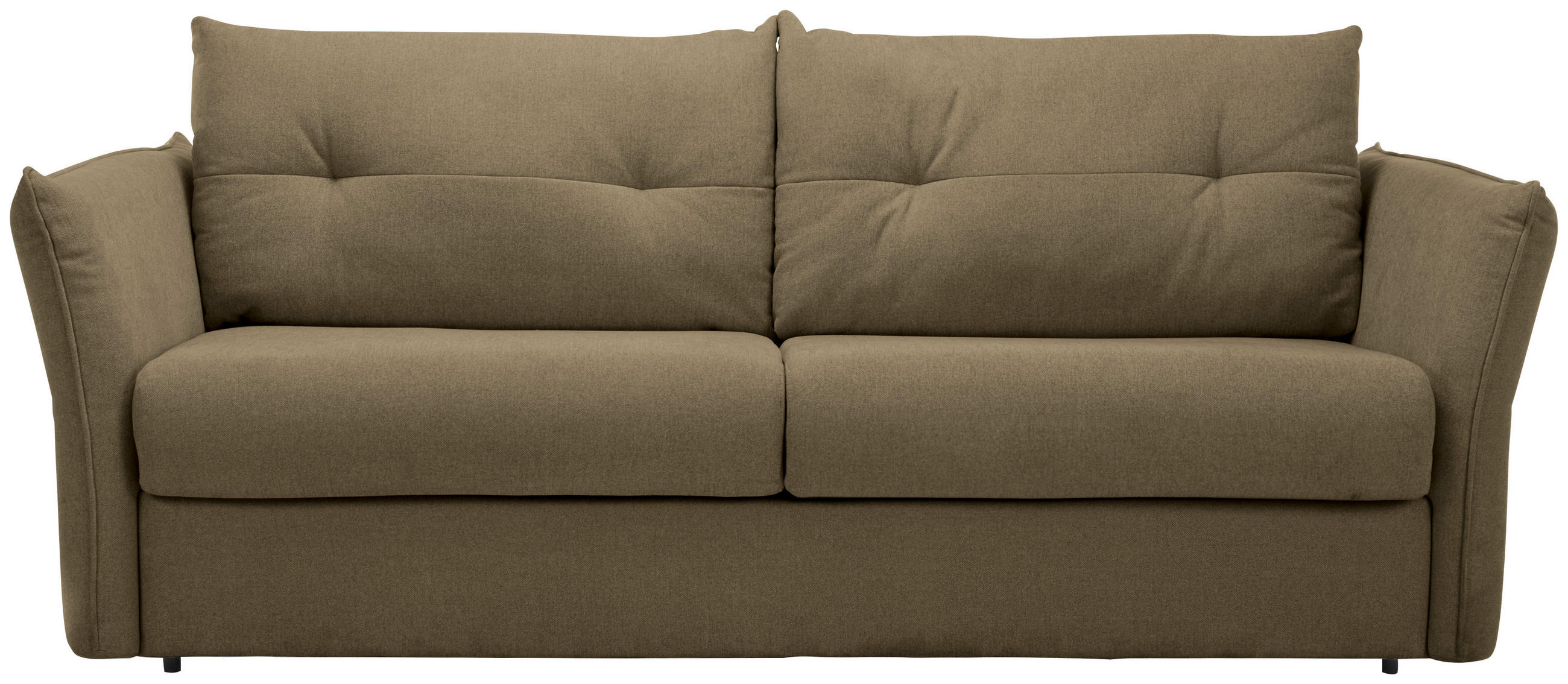 SCHLAFSOFA Webstoff Olivgrün  - Schwarz/Olivgrün, KONVENTIONELL, Kunststoff/Textil (220/89/104cm) - Carryhome