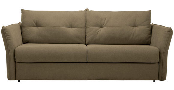 SCHLAFSOFA Webstoff Olivgrün - Schwarz/Olivgrün, KONVENTIONELL, Kunststoff/Textil (220/89/104cm) - Carryhome