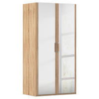 DREHTÜRENSCHRANK 101/197/60 cm 2-türig Sonoma Eiche  - Silberfarben/Sonoma Eiche, Design, Glas/Holzwerkstoff (101/197/60cm) - Novel