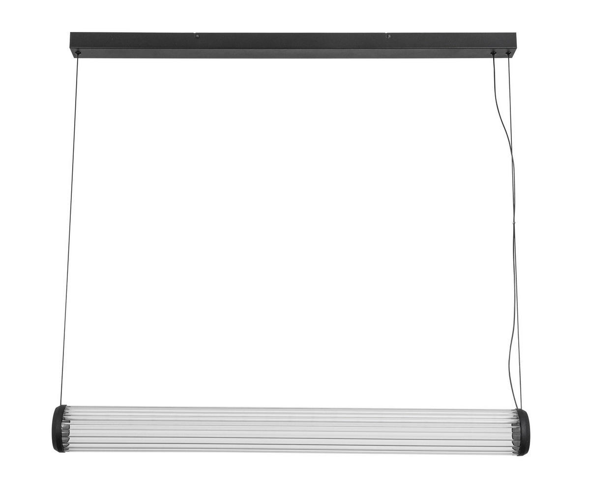 ZÁVESNÉ LED SVIETIDLO, 103/10/164 cm  - priehľadné/čierna, Design, kov/sklo (103/10/164cm) - Dieter Knoll