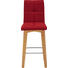 TRESENSTUHL Webstoff Eiche massiv Eichefarben, Rot - Eichefarben/Rot, Natur, Holz/Textil (41/112/54cm) - Celina Home