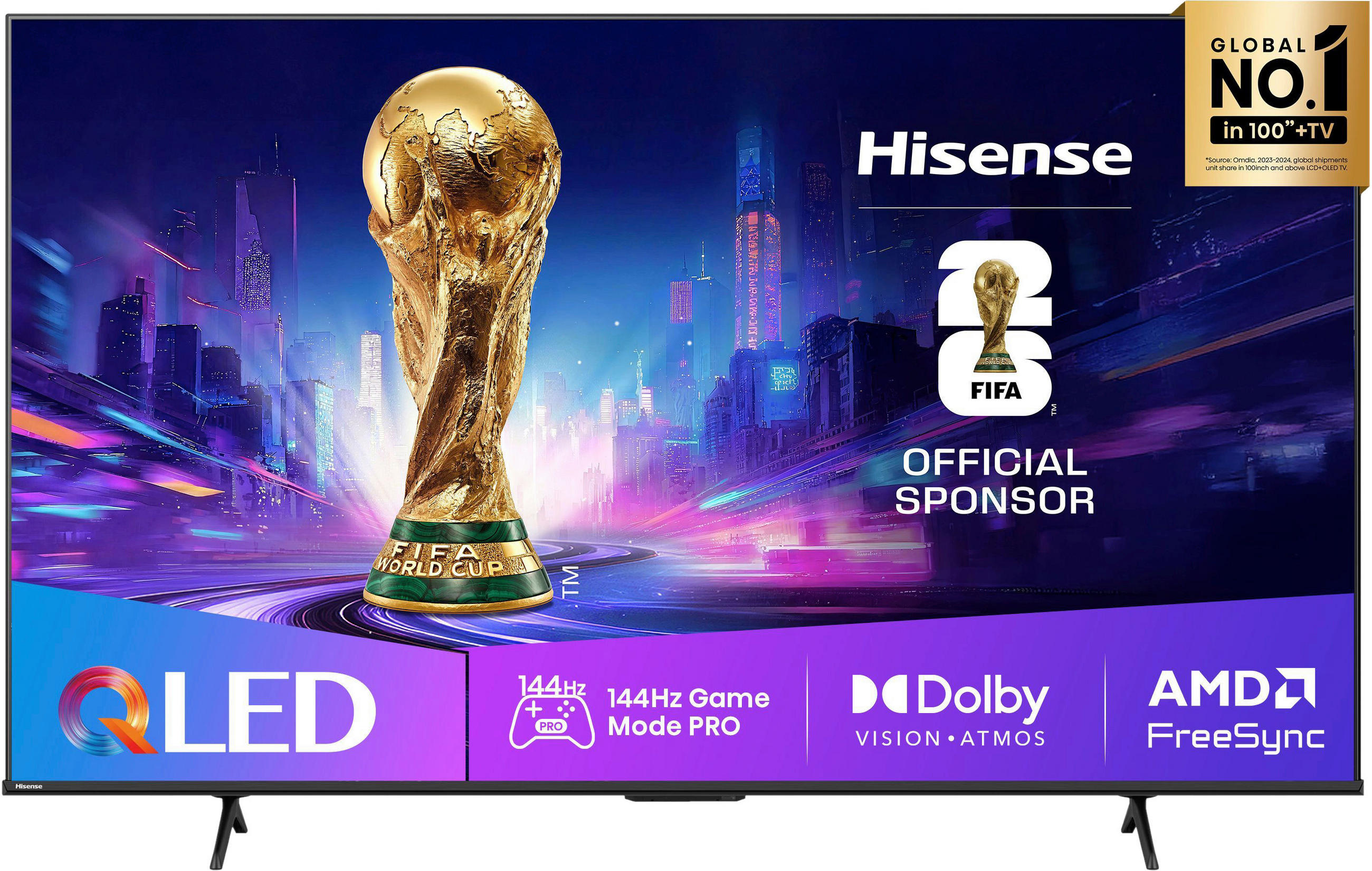 FERNSEHER - Schwarz, Basics, Kunststoff (145,3/83,8/7,6cm) - Hisense