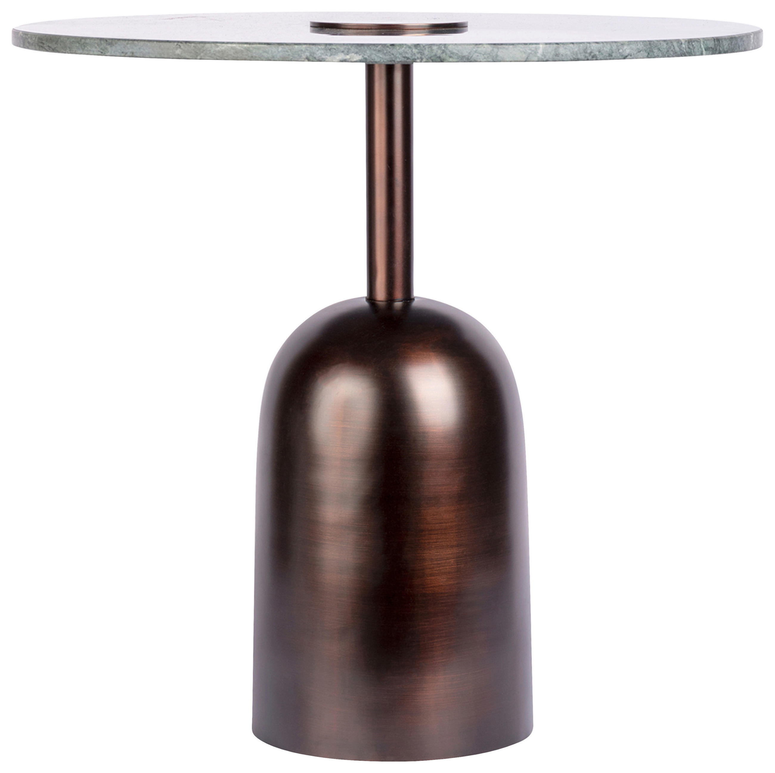 BEISTELLTISCH 47/47/47 cm Grün rund  - Braun/Grün, Design, Stein/Metall (47/47/47cm) - Kayoom