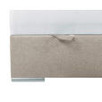 BOXBETT 90/200 cm  in Sandfarben  - Sandfarben/Chromfarben, KONVENTIONELL, Kunststoff/Textil (90/200cm) - Carryhome