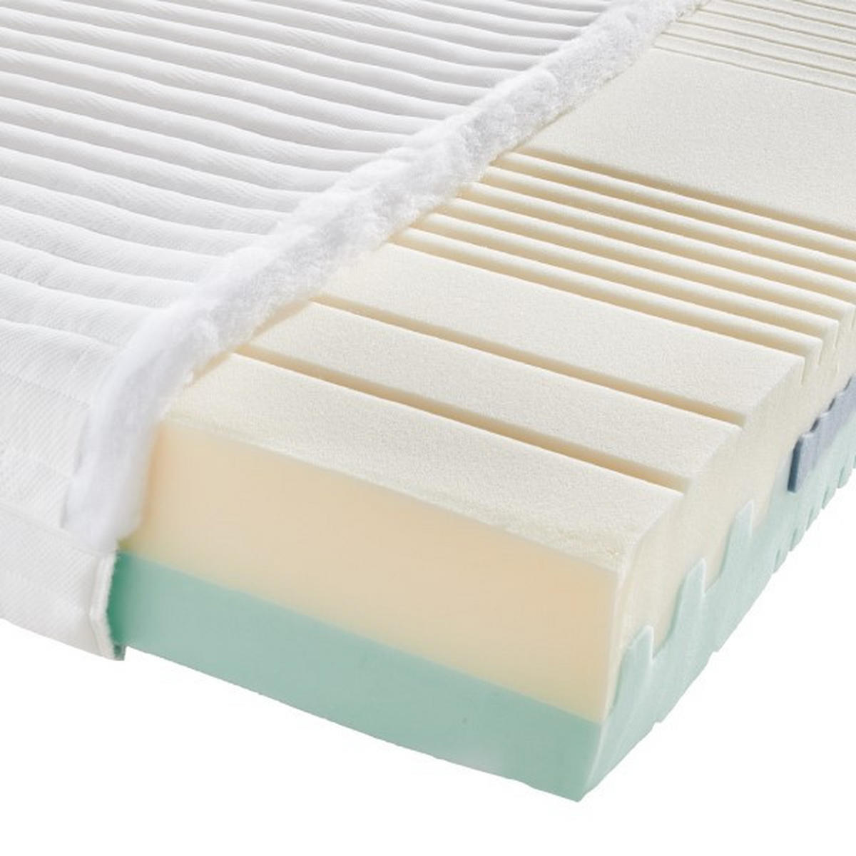 KALTSCHAUMMATRATZE 90/200 cm Höhe ca. 20 cm  - Weiß, Basics, Textil (90/200cm) - Sleeptex