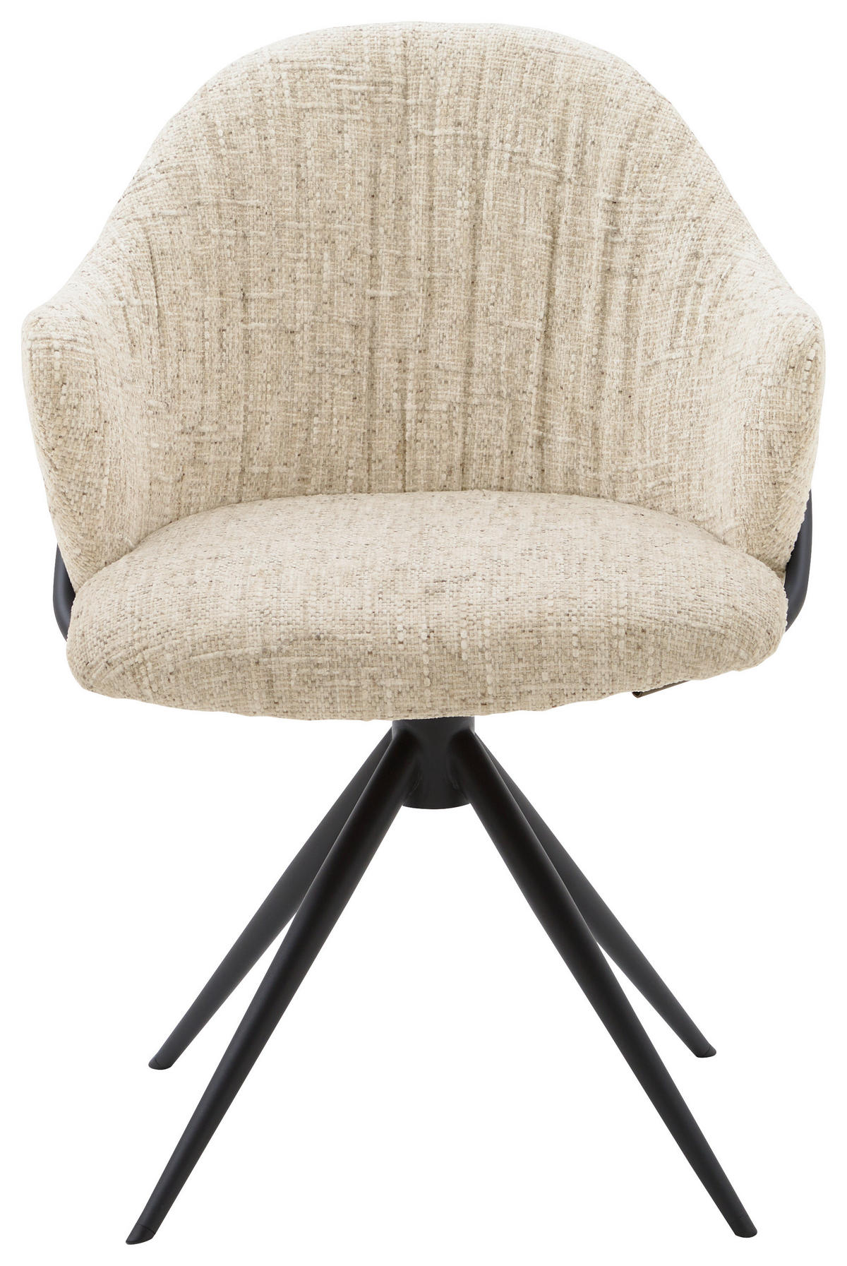 ARMLEHNSTUHL  in beflockt  - Beige/Anthrazit, Design, Textil/Metall (57/84/44,5cm) - Emilio Belluti