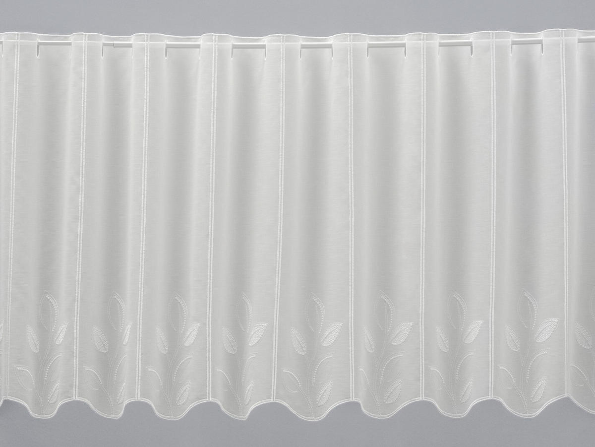 KRATKA ZAVJESA ecru   - ecru, Basics, tekstil (120cm)