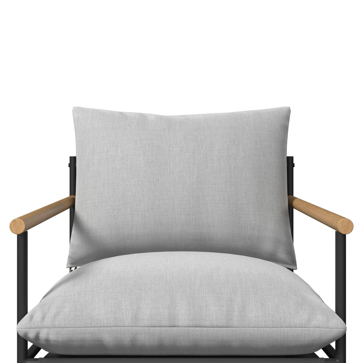 GARTENSET Webstoff Eisen  - Hellgrau/Schwarz, Design, Glas/Textil - Ambia Garden