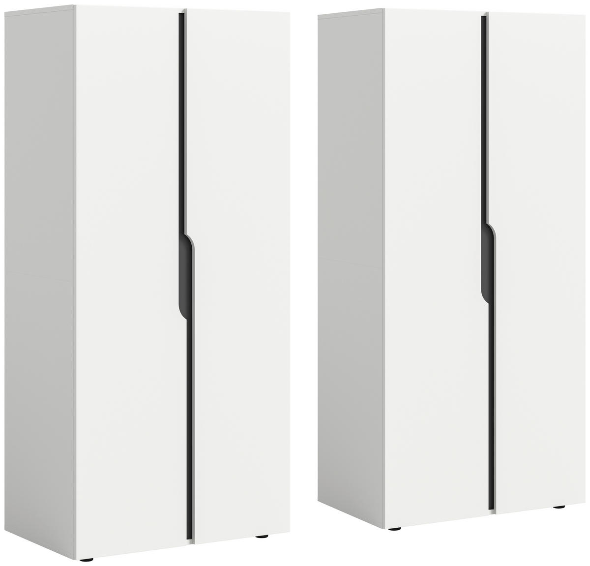 DREHTÜRENSCHRANK  in Weiß  - Weiß, MODERN, Holzwerkstoff (160/180/51cm) - MID.YOU