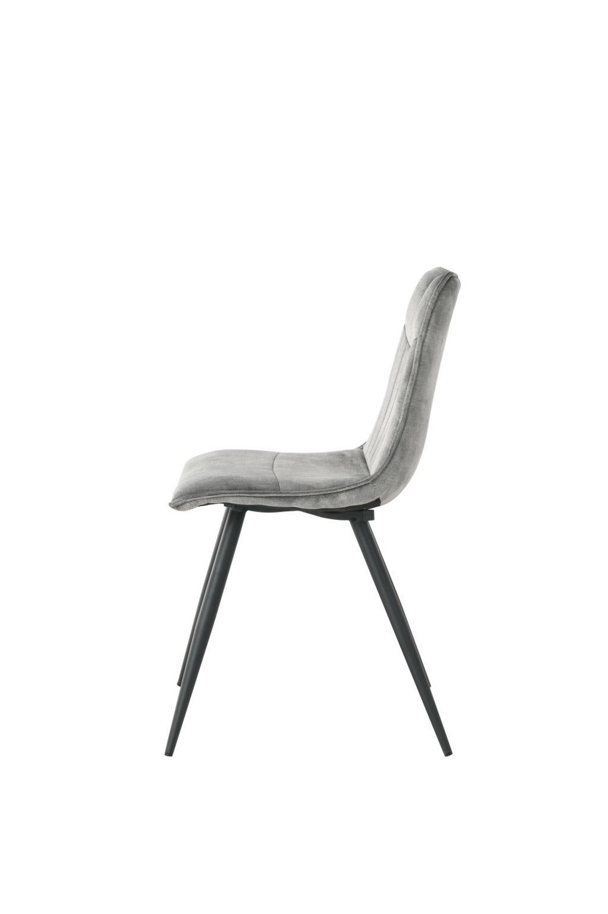 STOLICA  siva  metal, tekstil, drvo      - siva/crna, metal/tekstil (46/88/53cm)