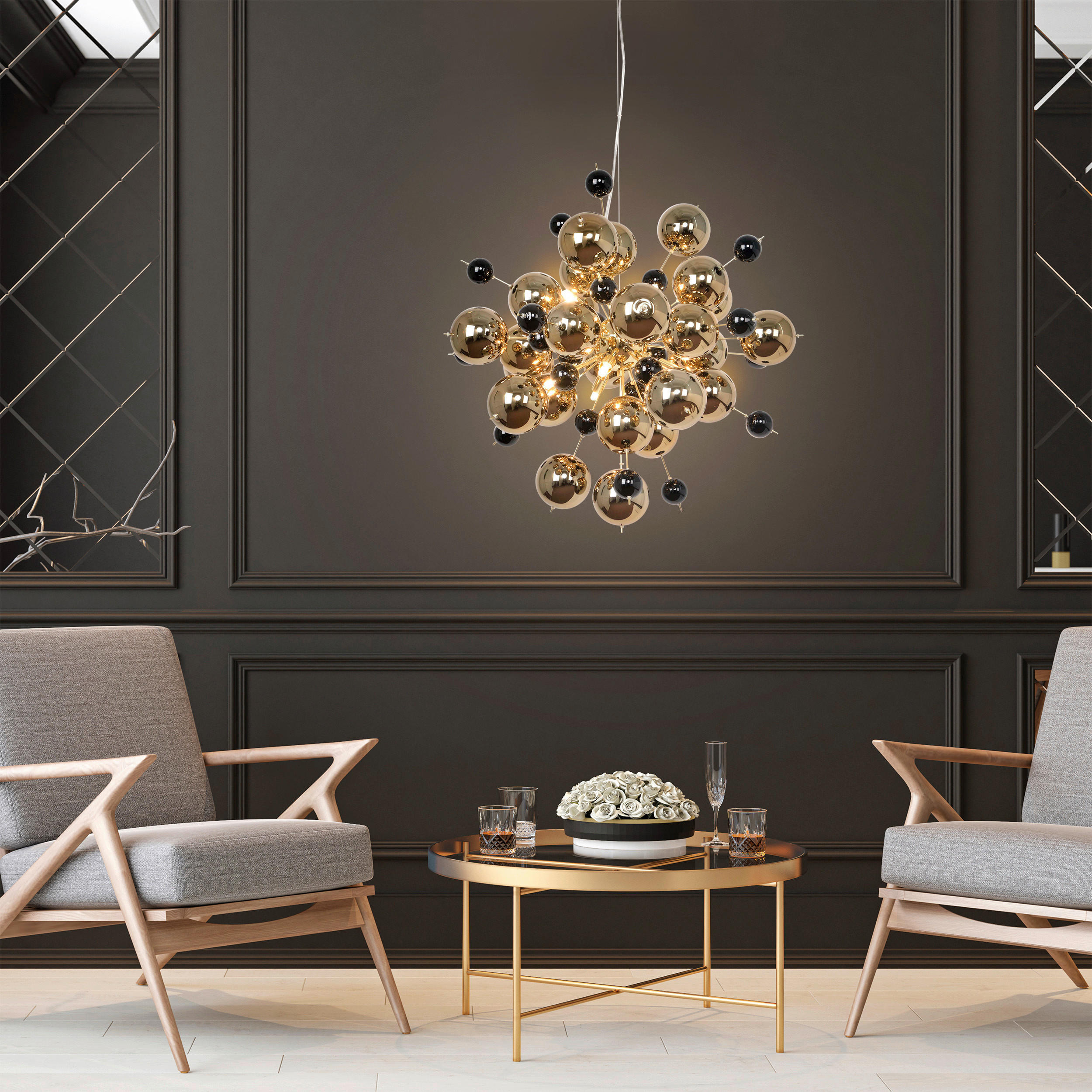 LED-HÄNGELEUCHTE 65/150 cm  - Goldfarben, LIFESTYLE, Metall (65/150cm) - Näve