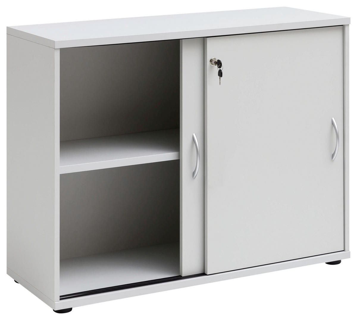 AKTENSCHRANK Hellgrau  - Hellgrau, Basics, Holzwerkstoff (100/77,4/39,5cm) - MID.YOU