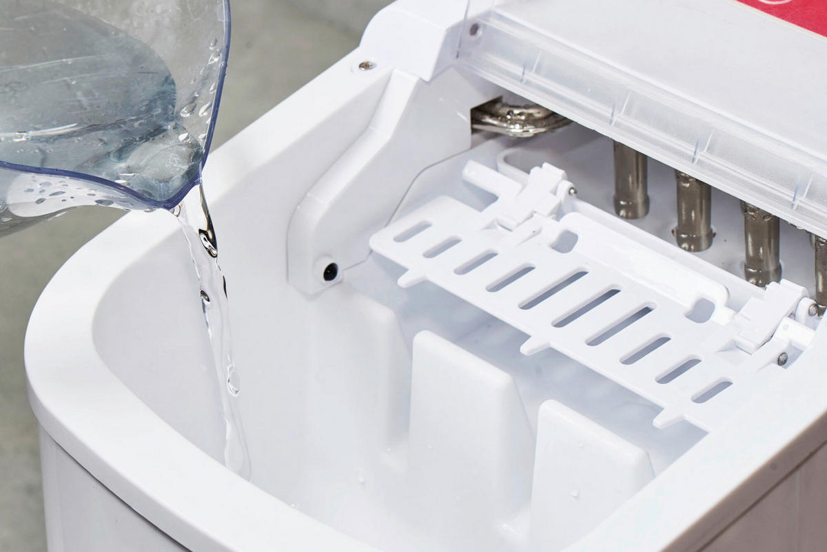 EISWÜRFELMASCHINE  - Rot/Weiß, Basics, Kunststoff (22.2/29.4/29cm)