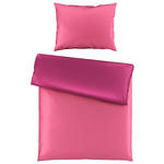 WENDEBETTWÄSCHE Uni Satin Satin 140/200 cm  - Pink/Beere, Basics, Textil (140/200cm) - Novel