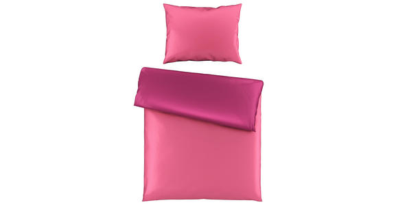 WENDEBETTWÄSCHE Uni Satin Satin 140/220 cm  - Pink/Beere, Basics, Textil (140/220cm) - Novel
