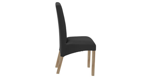 STUHL Lederlook Anthrazit, Sonoma Eiche - Anthrazit/Sonoma Eiche, KONVENTIONELL, Holz/Textil (47/102/57cm) - Carryhome