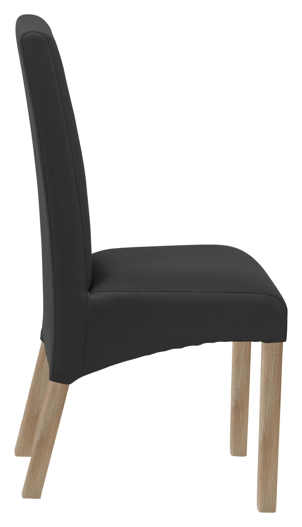 STUHL Lederlook Anthrazit, Sonoma Eiche  - Anthrazit/Sonoma Eiche, KONVENTIONELL, Holz/Textil (47/102/57cm) - Carryhome