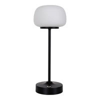 AKKU-TISCHLEUCHTE  9,1/10,6/27,8 cm    - Schwarz/Weiß, Design, Glas/Metall (9,1/10,6/27,8cm) - Näve