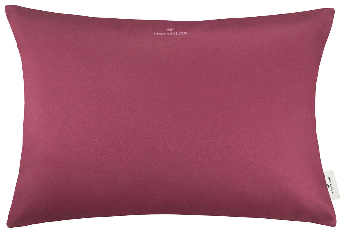 KUDDFODRAL Dove Signature 40/60 cm  - vinröd/mörkröd, Klassisk, textil (40/60cm) - Tom Tailor