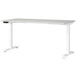 SCHREIBTISCH höhenverstellbar  - Hellgrau/Weiß, MODERN, Holzwerkstoff/Metall (160/80/72-118cm) - Novel