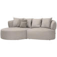 ECKSOFA in Plüsch Greige  166/235 cm  - Greige/Graubraun, MODERN, Kunststoff/Textil (166/235cm) - Hom`in
