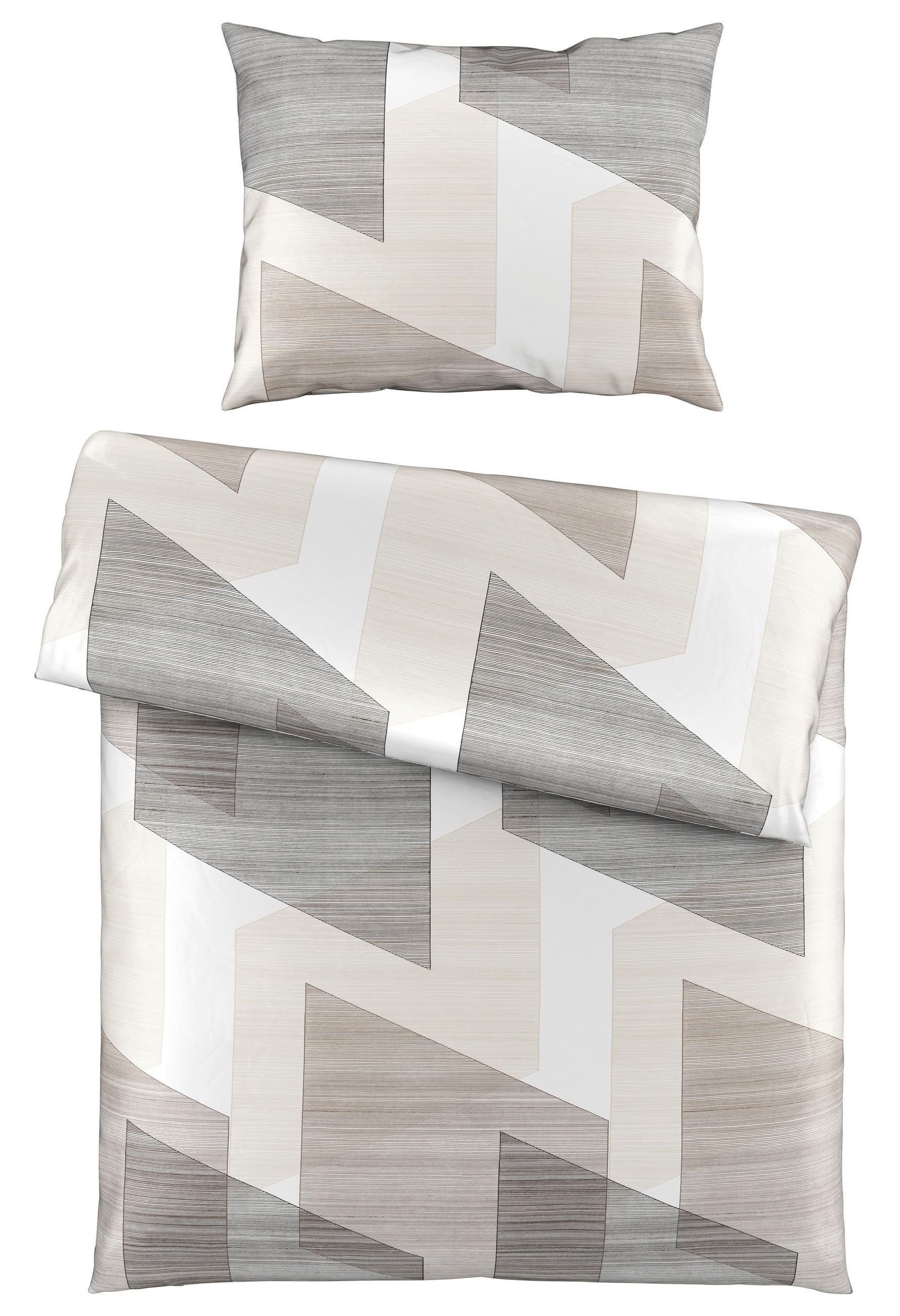 BETTWÄSCHE Mavie Satin 140/200 cm  - Grau, KONVENTIONELL, Textil (140/200cm) - Esposa