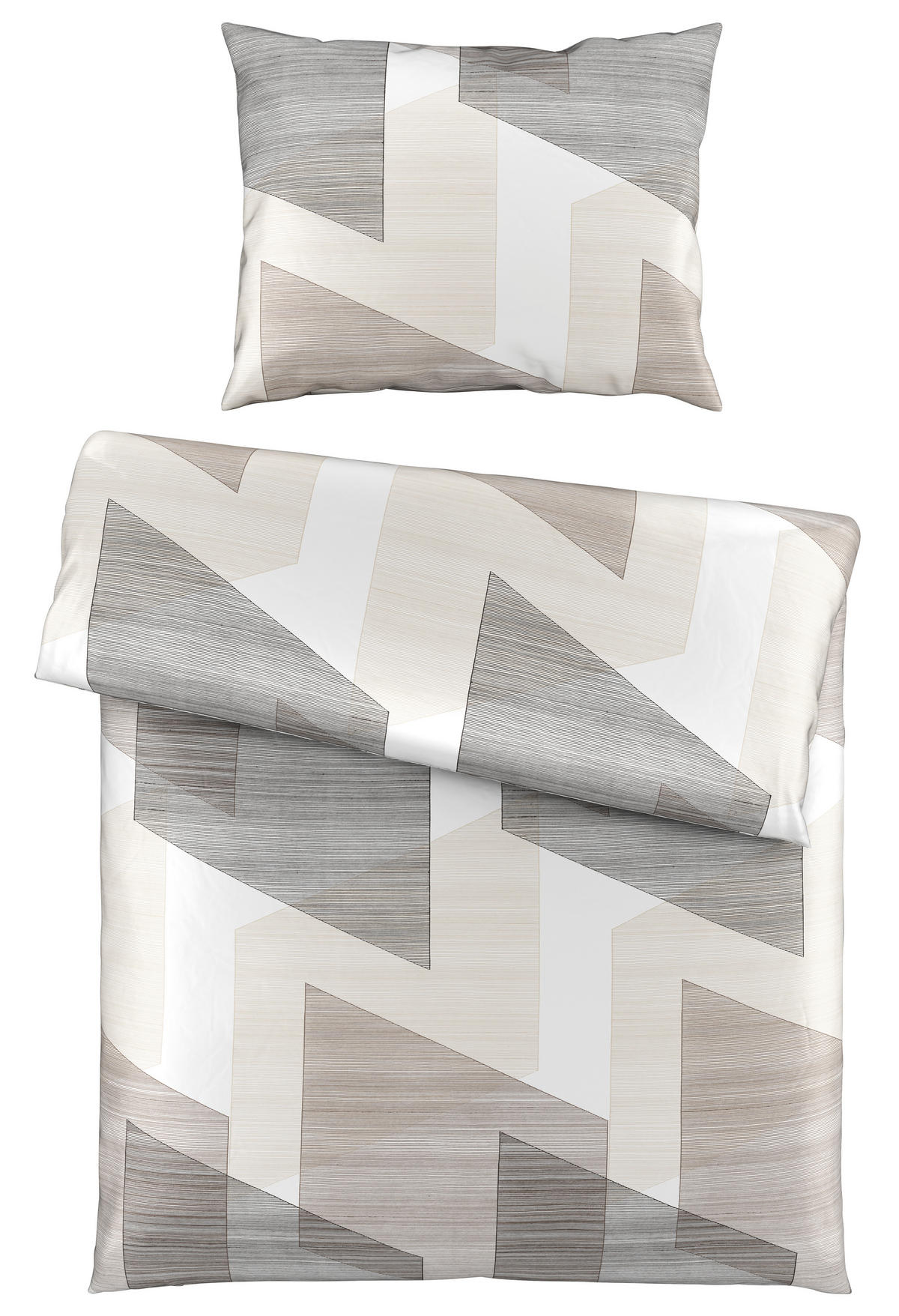 BETTWÄSCHE Mavie Satin 140/200 cm  - Grau, KONVENTIONELL, Textil (140/200cm) - Esposa