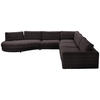 ECKSOFA in Chenille, Cord Anthrazit  - Anthrazit/Schwarz, Design, Kunststoff/Textil (425/365cm) - Lomoco