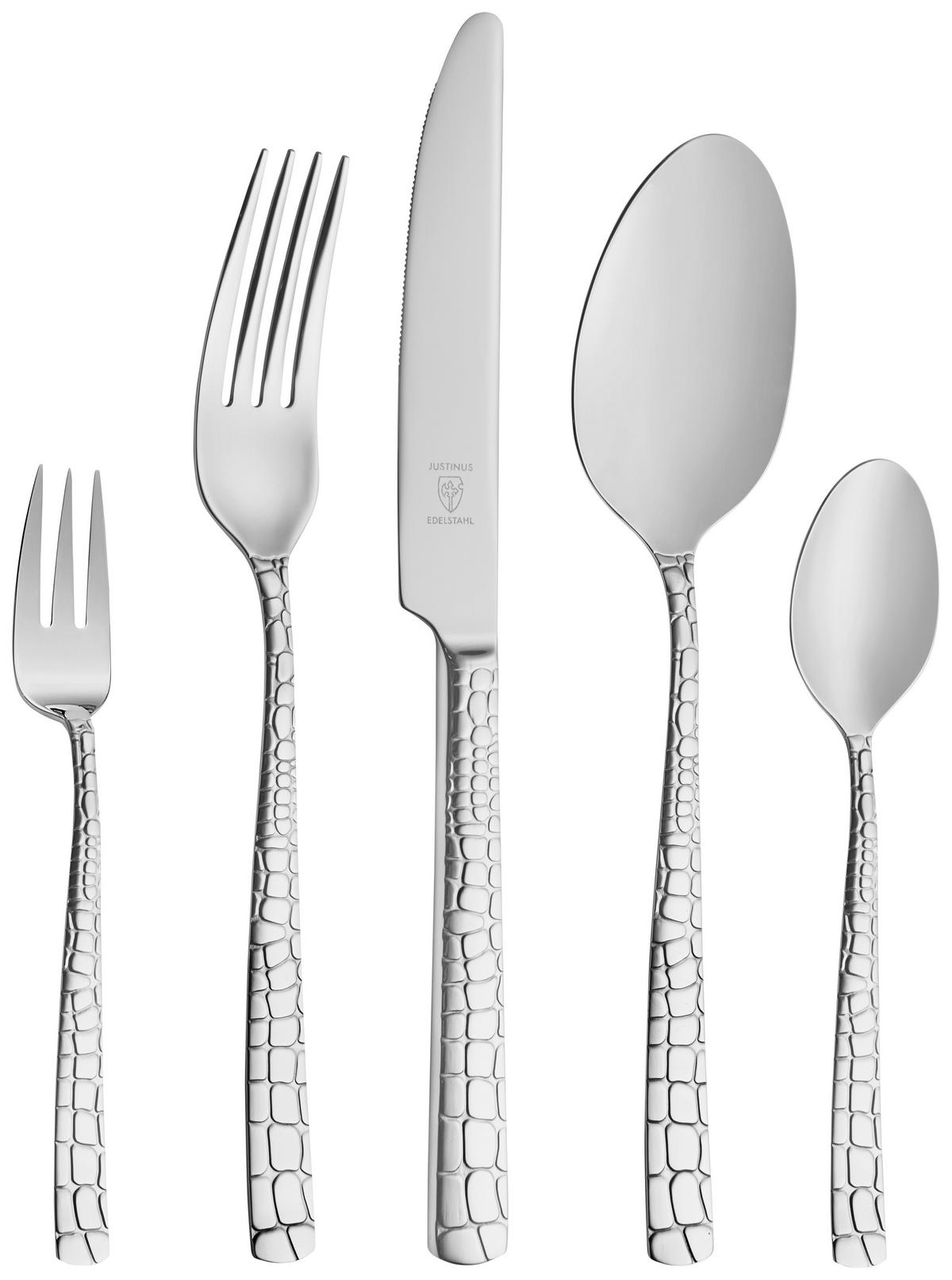 SET DE TACÂMURI 30 piese  Croco  - culoare inox, Konventionell, metal - Justinus