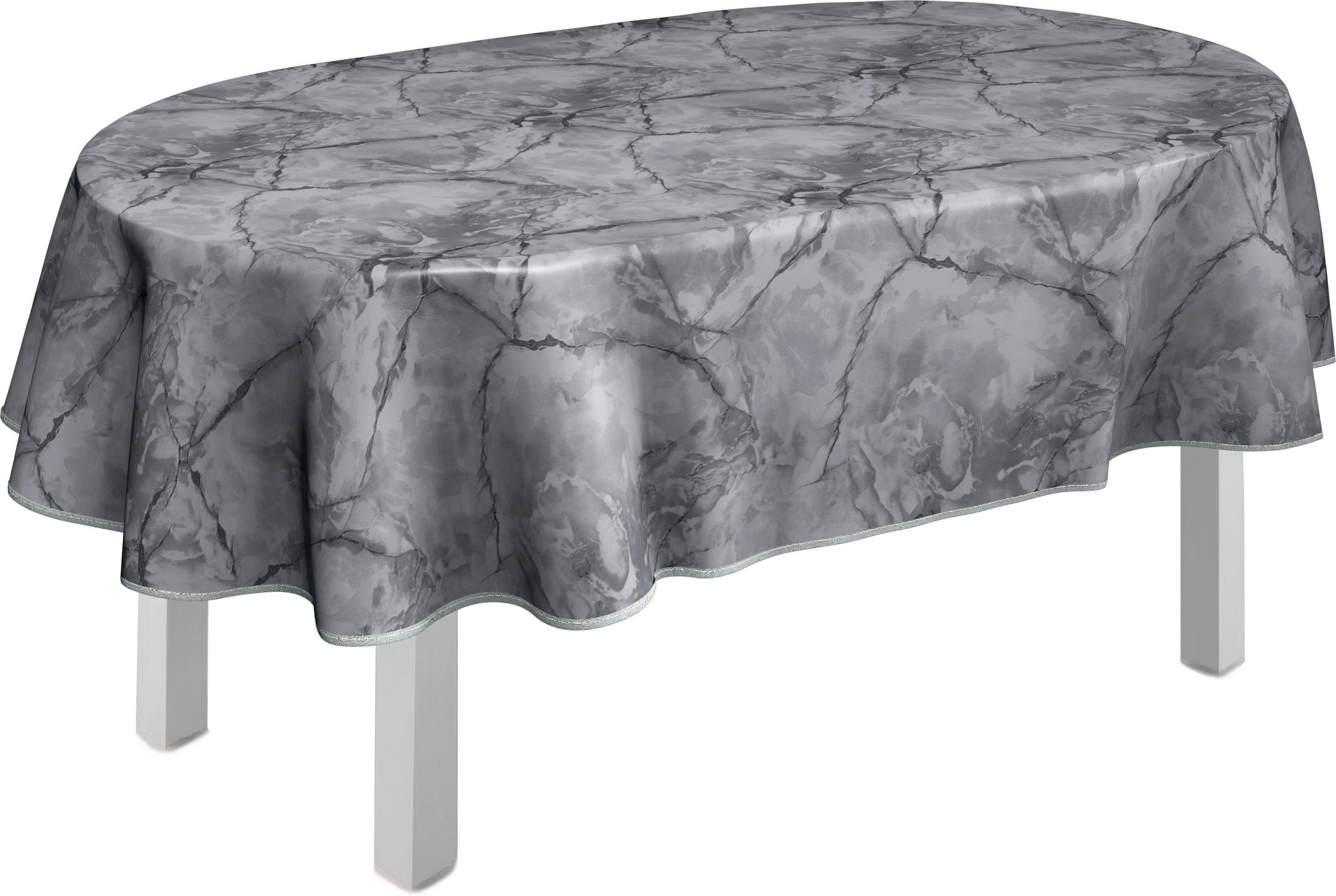 TISCHDECKE MILANO 140/190 cm  - Anthrazit, KONVENTIONELL, Textil (140/190cm) - Peyer Syntex