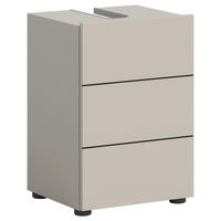 WASCHBECKENUNTERSCHRANK 38/56/34 cm  - Kaschmir/Schwarz, MODERN, Holzwerkstoff/Kunststoff (38/56/34cm) - MID.YOU