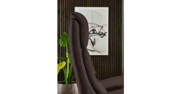 RELAXSESSEL in Leder Braun  - Edelstahlfarben/Braun, Design, Leder/Metall (76/119/86cm) - Dieter Knoll