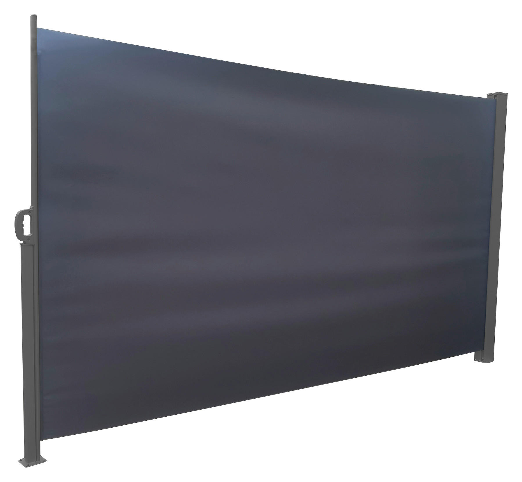 SICHTSCHUTZ, 160X300CM - Dunkelgrau, KONVENTIONELL, Textil/Metall (300/160cm)