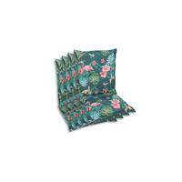 SESSELAUFLAGENSET Flamingo  - Blau/Rosa, Basics, Textil (50/7/100cm)